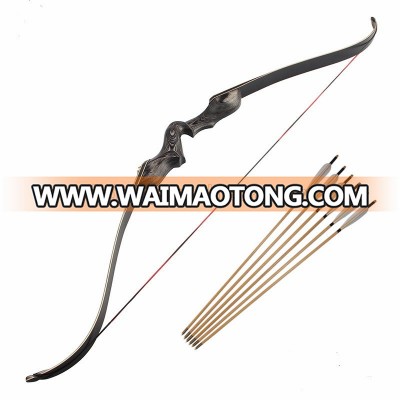 30 to 60 lb archery wooden bow and arrow for hunting